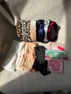 Assorted Velvet & Print Headbands - Multi Color Pack Stretch, Gel eye mask